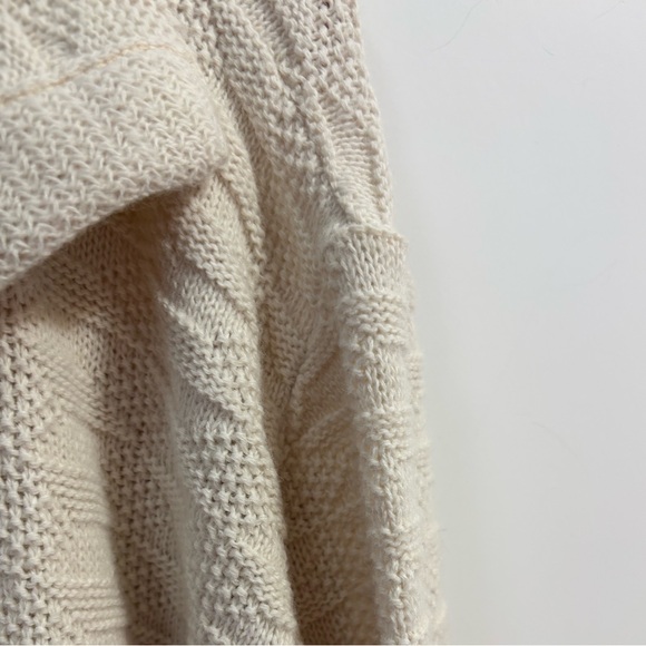 Vintage Milrank Cream Cable Knit Long Sleeve Open Cardigan Size XL - Picture 2 of 4